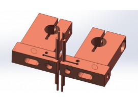 Clamp block for parallel spot weldingheads